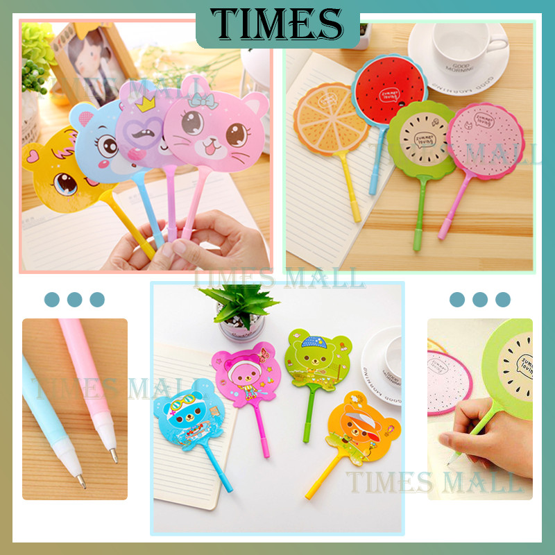 

Pena Pulpen Gel Kipas/Pena Kipas Animal & Buah/Pulpen Kipas Karakter Lucu Souvenir/Fan Pen Motif Kartun