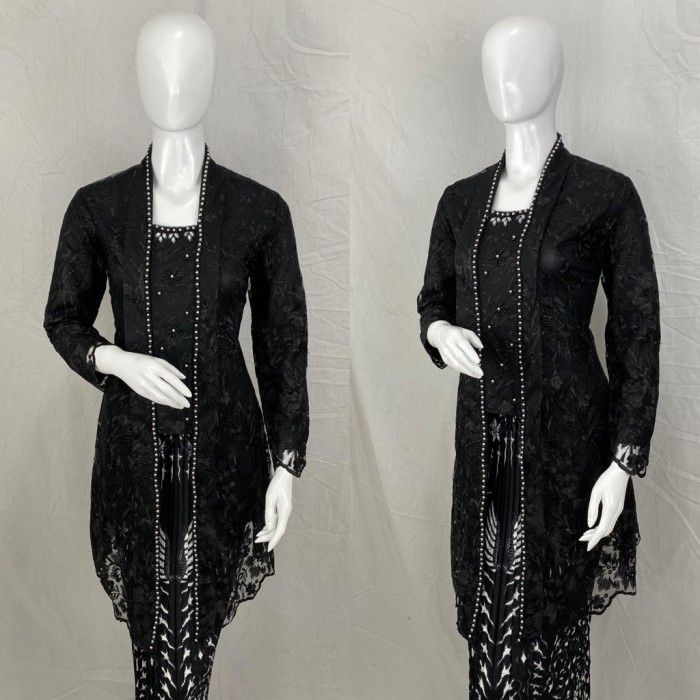 

wnur3383_store-*Best Seller* kebaya kutubaru modern / kebaya kutubaru / kutubaru brokat / kutubaru - Hitam, kebaya saja XXL