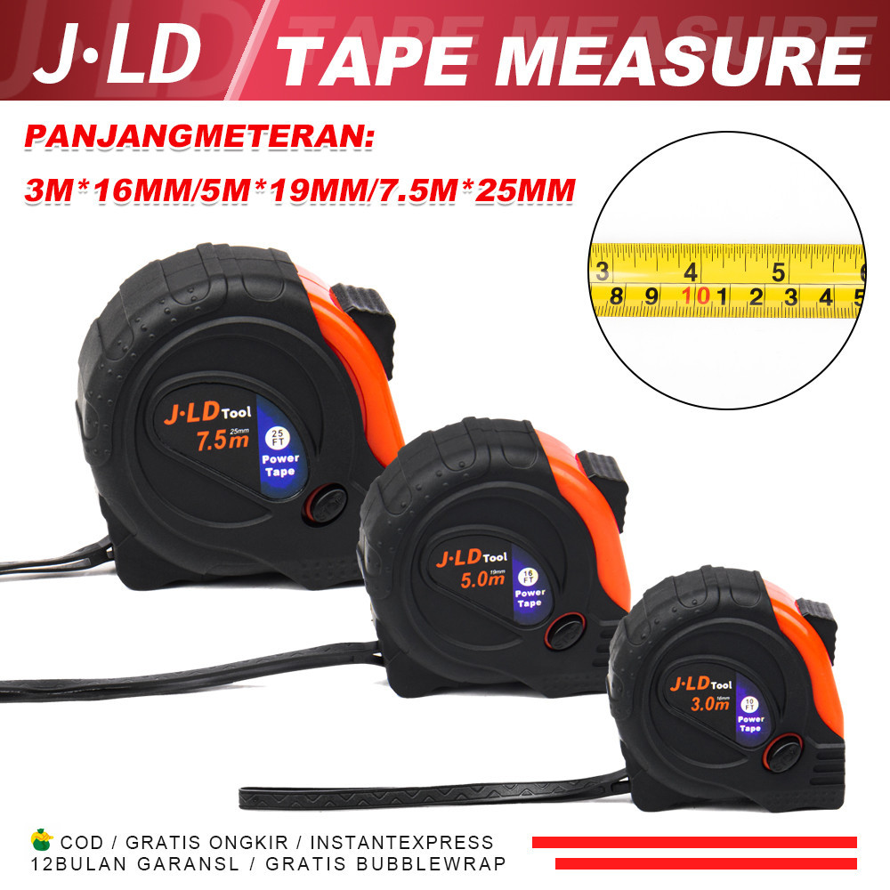 

JLD Measure Tape 3m/5m/7.5m Measure Alat Ukur Penggaris Pengukur Presisi Tinggi Rumah Tangga Tape Measure Portable Tebal Tahan Aus Alat Ukur Meteran DIY Penggaris Alat