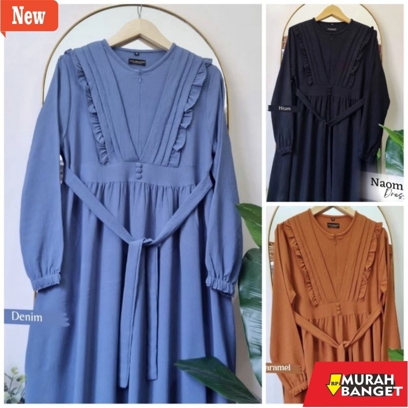Gamis wanita untuk lebaran- Gamis crinkle premium gamis hitam gamis putih