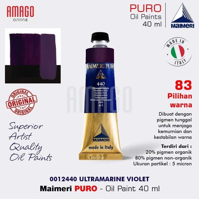

MAIMERI Puro - Oil Paint - Ultramarine Violet - 40ml - M0012440