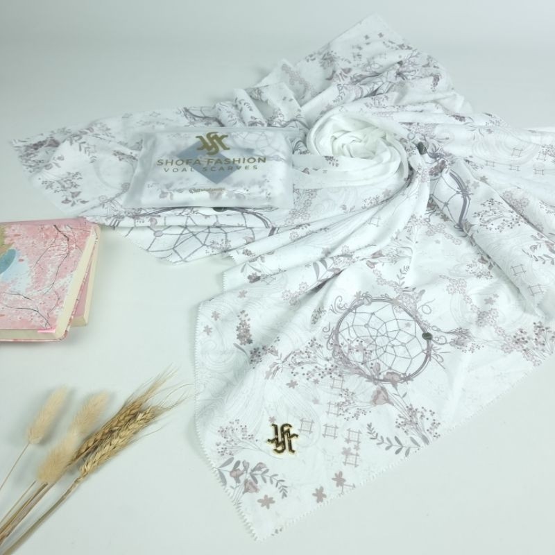 SHOFA FASHION-HIJAB SEGIEMPAT VOALHIGQUALITY ORIN DIGITAL PRINTING SERIES FARAHYA