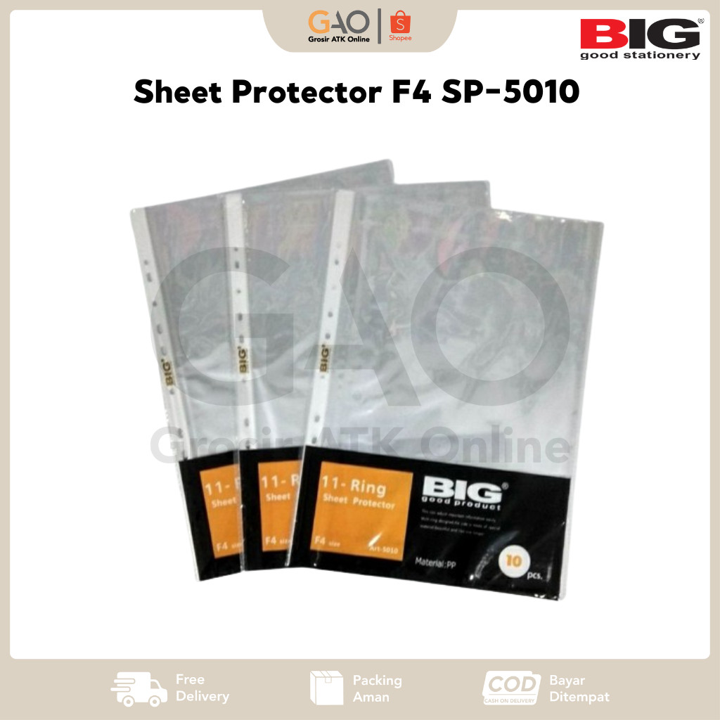 

Sheet Protector F4 BIG SP-5010 PP POCKET - 10 pc