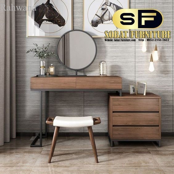 

Meja Rias Kayu Jati Minimalis Scandinavian Model Terbaru Modern Kokoh murah