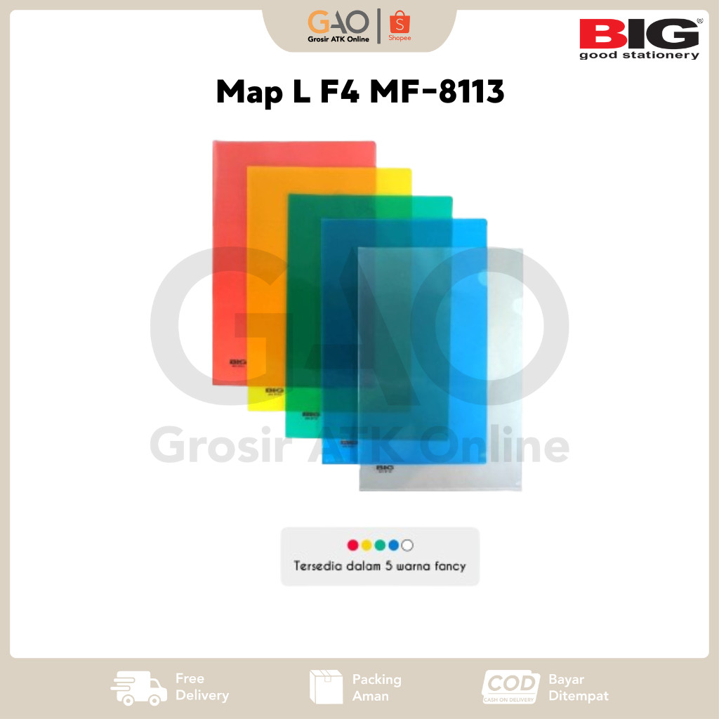 

Map L F4 BIG MF-8113 Map Plastik Transparan Clear Sleeves MF-8113