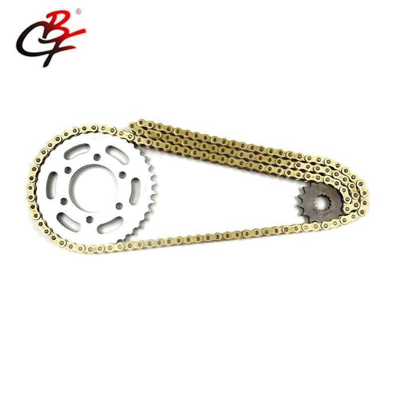 Set Rantai Sproket Sepeda Motor Performa Tinggi Rantai 428H-132L untuk SUZUKI GXT 200