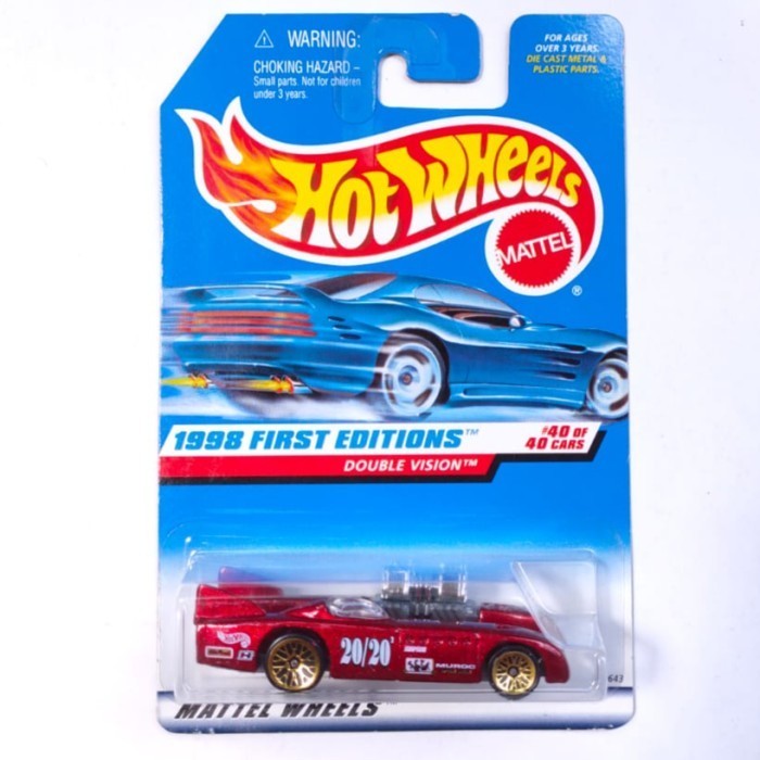 HW Hot Wheels Double Vision merah 1998 -DD24
