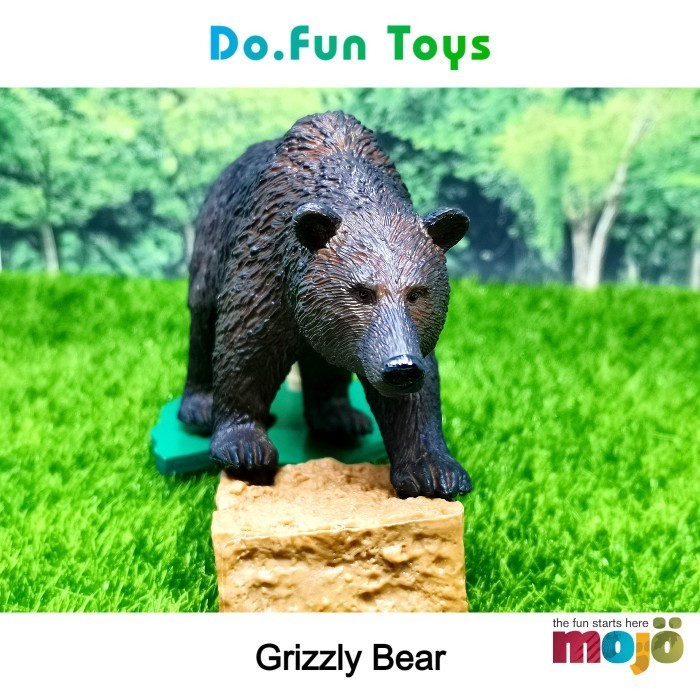 Vincent Grizzly Bear Animal Figure / Miniatur Mainan Binatang Beruang by MOJO