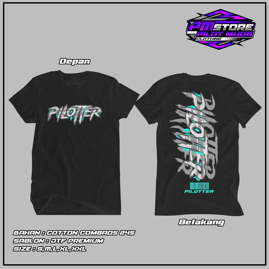 [Bisa COD] Kaos Pilotter Zombie Original Merchandise | Kaos Katun 24s Asli | Baju Kaos Viral Pilotte