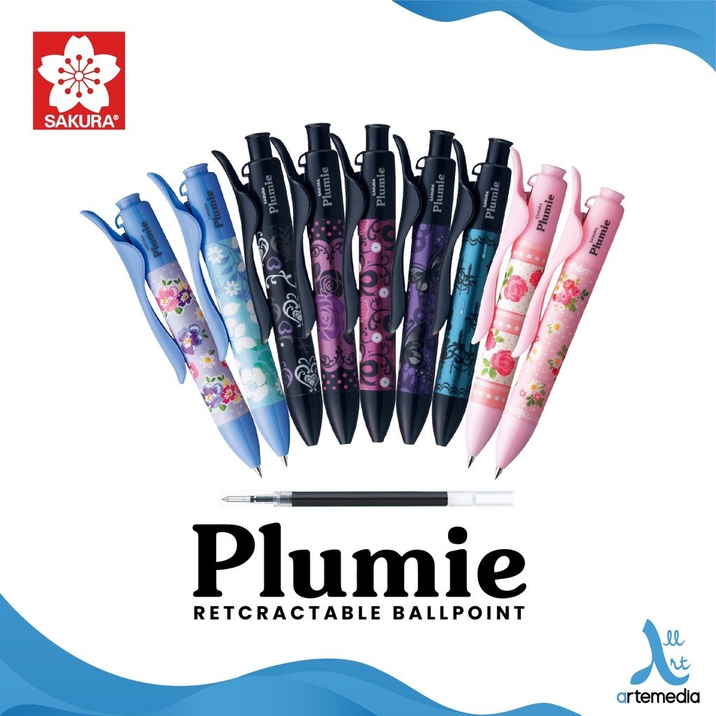 

Sakura Plumie Retractable Ballpoint Pulpen Bolpen