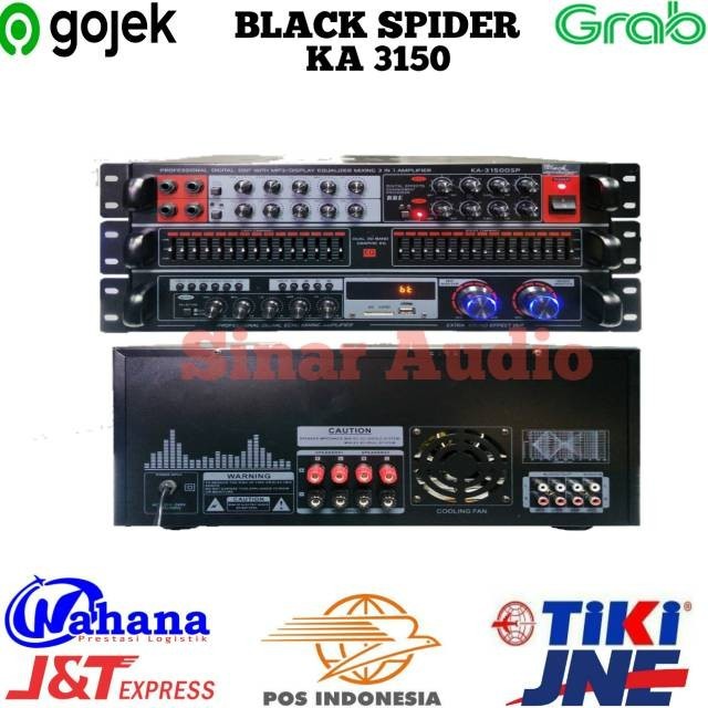 Amplifier Karaoke Black Spider KA-3150 DSP Ampli 3 in 1 power 750w x 2