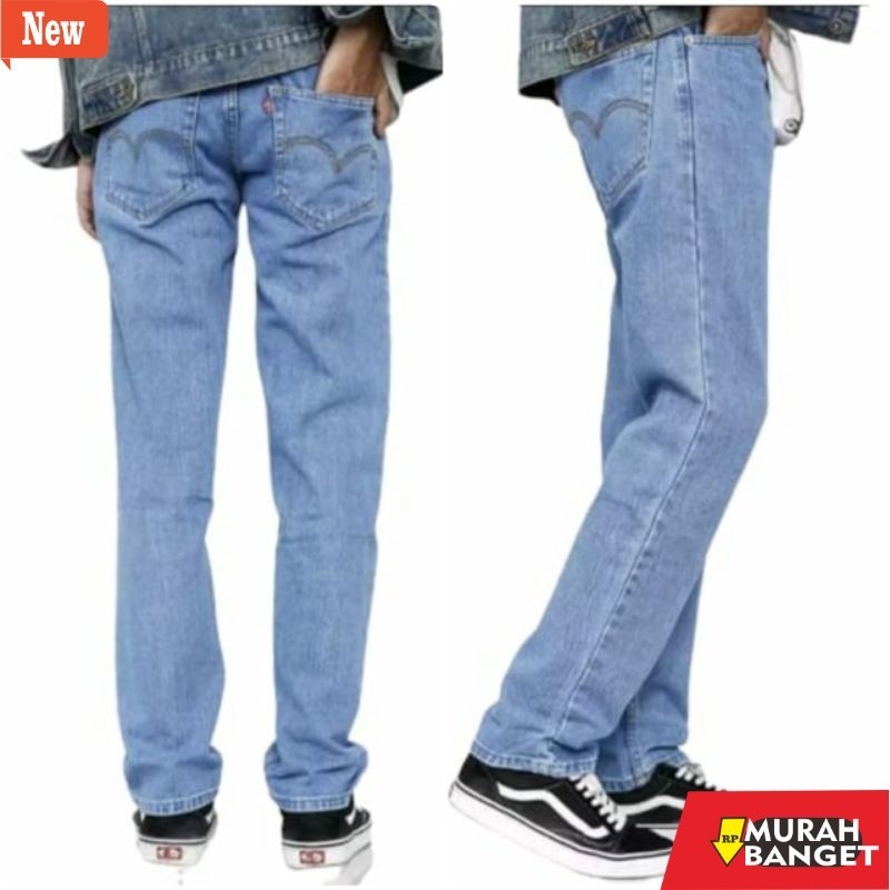 Celana denim pria- Celana Jeans Pria Skinny Biker Motor Knee Rips Black Denim Streact Berkualitas