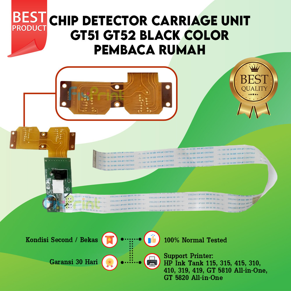 Chip Detector Cartridge GT51 GT52 Black Color Carriage Printer Deksjet GT5810 GT5810 115 315 415 419