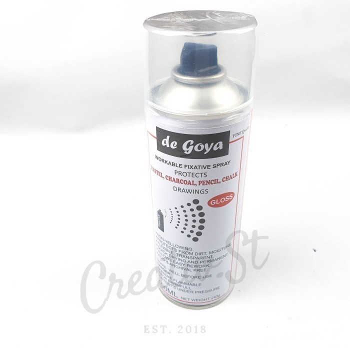 

De Goya Fixative Workable Spray 400ml Vernish Pelapis Akhir Glossy