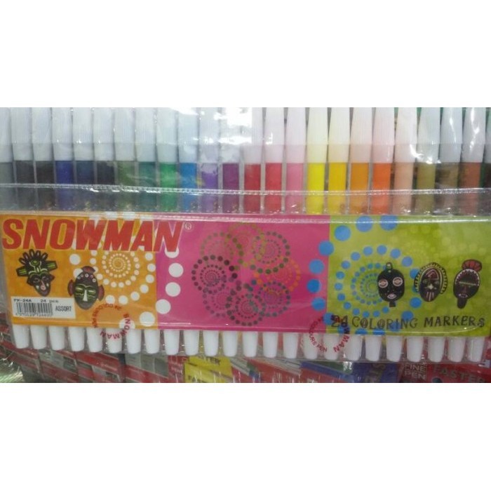

spidol snowman Coloring markers 24 warna