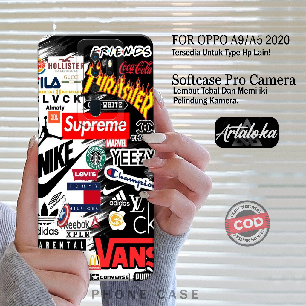 Case Hp Oppo A5/A9 2020 Terbaru Fashion Case Branded Softcase Oppo A5/A9 2020 Silikon Premium Cover 