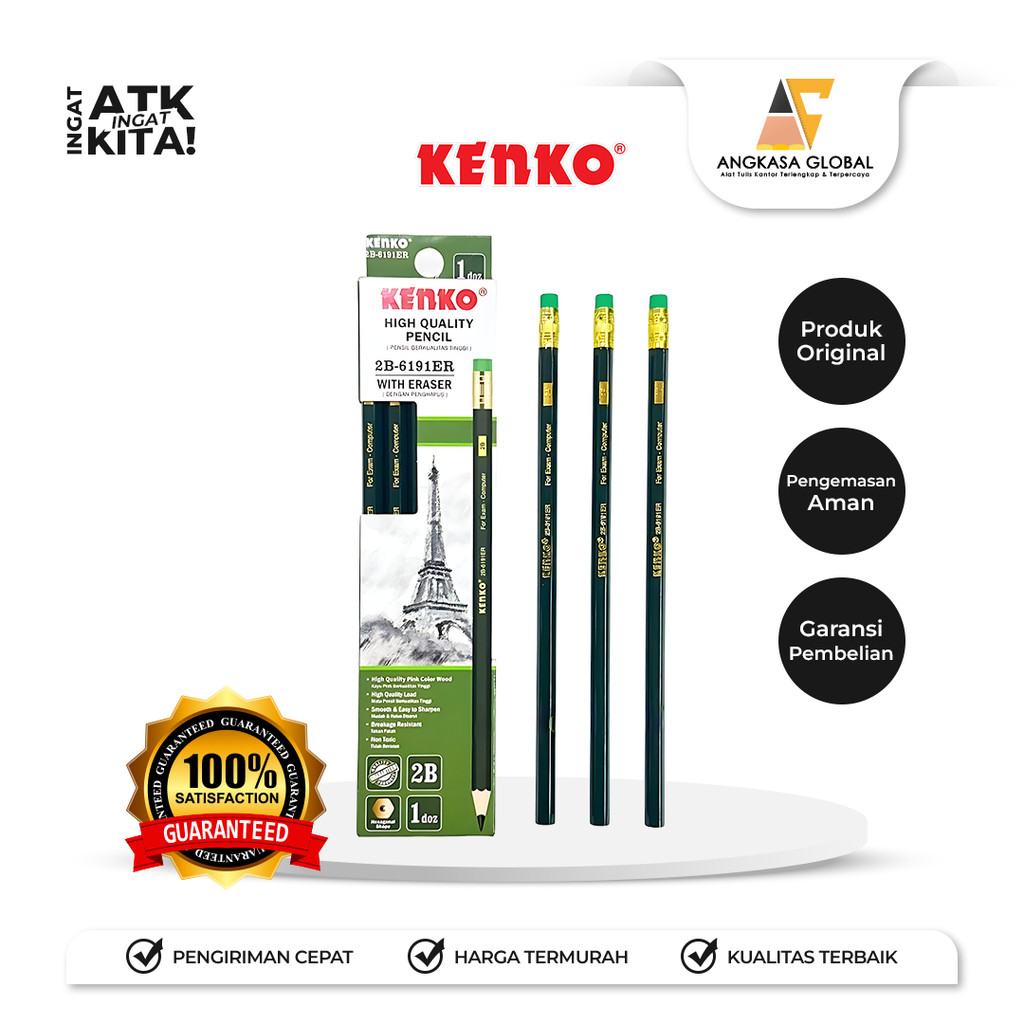 

KENKO PENSIL 2B-6191 ER (1LSN/ 12PCS)
