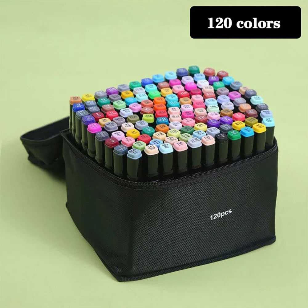

TASTYSTR Toddi Spidol Dual Side Fine Art Brush Art Marker Set 120 Warna - CY-006