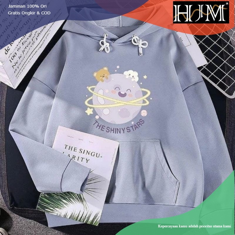 Hoodie Dewasa perempuan THE SHINY STAR M L XL XXL Sweater perempuan Dewasa Switer perempuan Hudi per