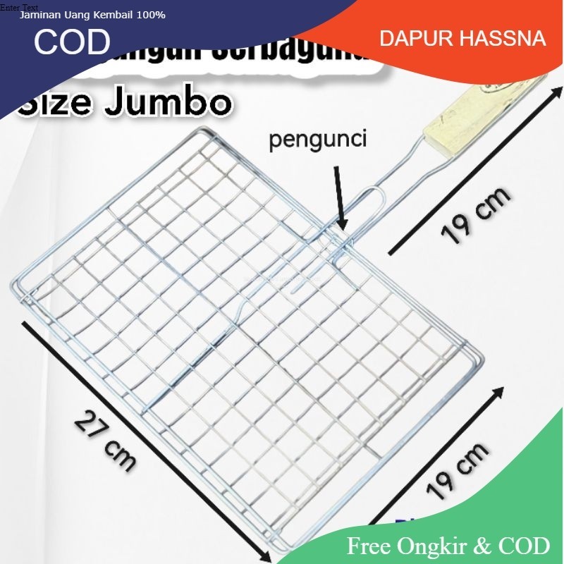 Panggangan Ikan Stainless Capit Bakaran Ikan