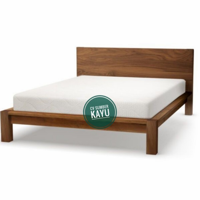 GFJ Dipan kayu jati asli kokoh / rangka tempat tidur / ranjang kayu - 120x200
