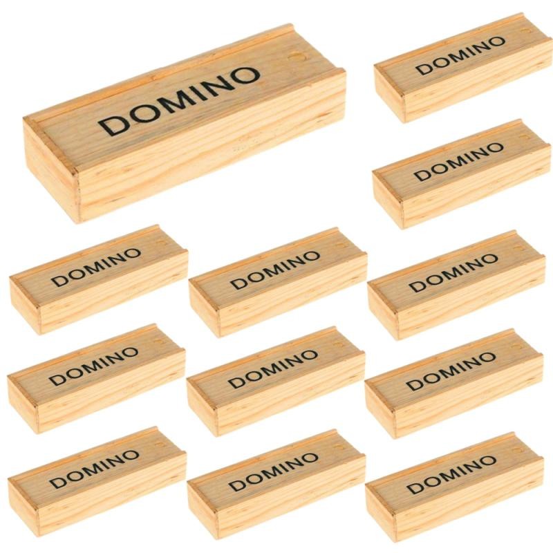 New Sale Wooden Domino Board Games Travel Funny Table Game Domino Toys Kids Children Educational Toy