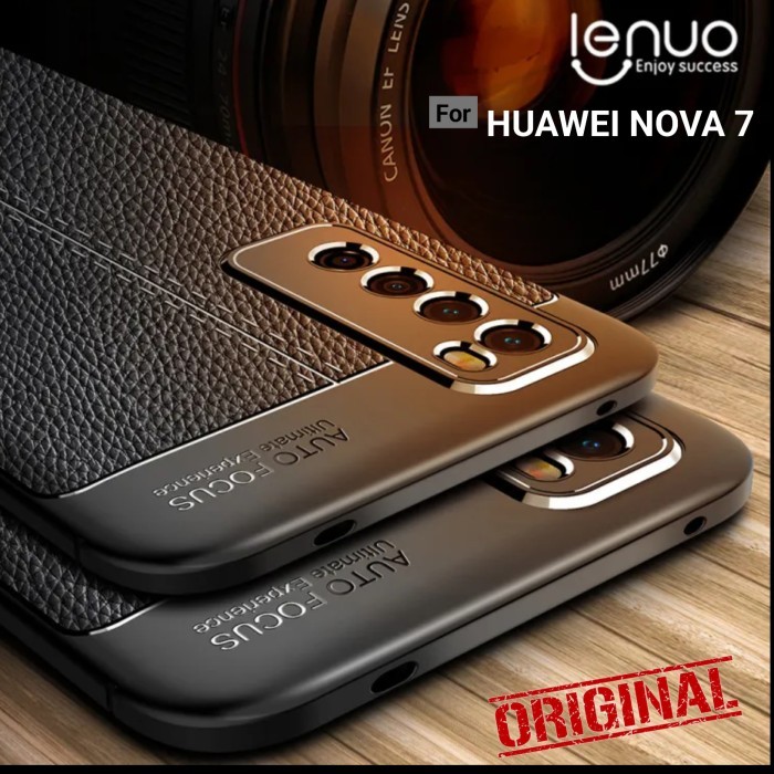 CASE HUAWEI NOVA 7 5G / NOVA 7 SE / NOVA 7 PRO / NOVA 7I AUTOFOCUS KULIT CASE CARBON LEATHER