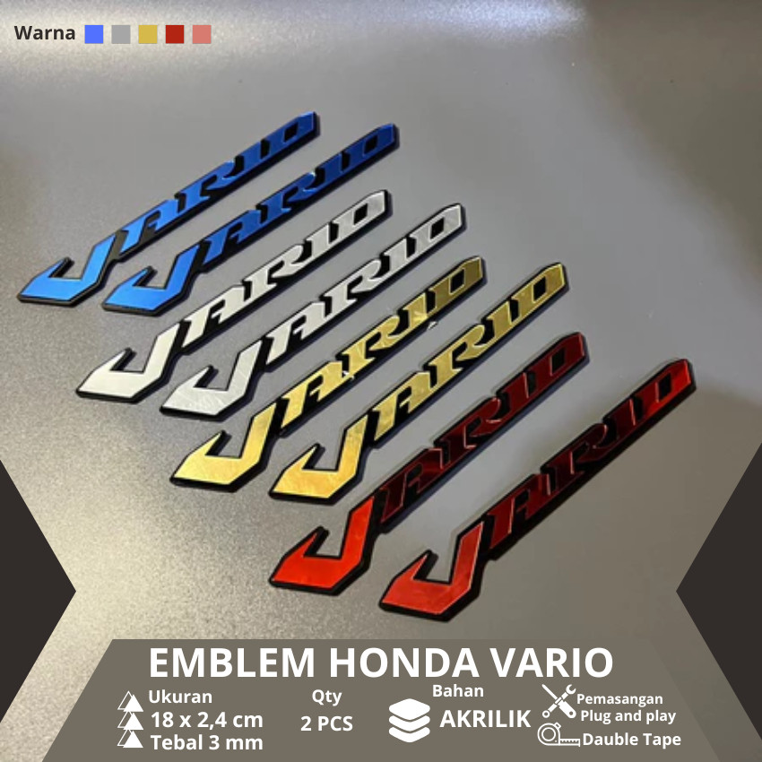 Vario Stiker Timbul 3D Motor Vario Emblem Timbul Motor Stiker Vario 125 150