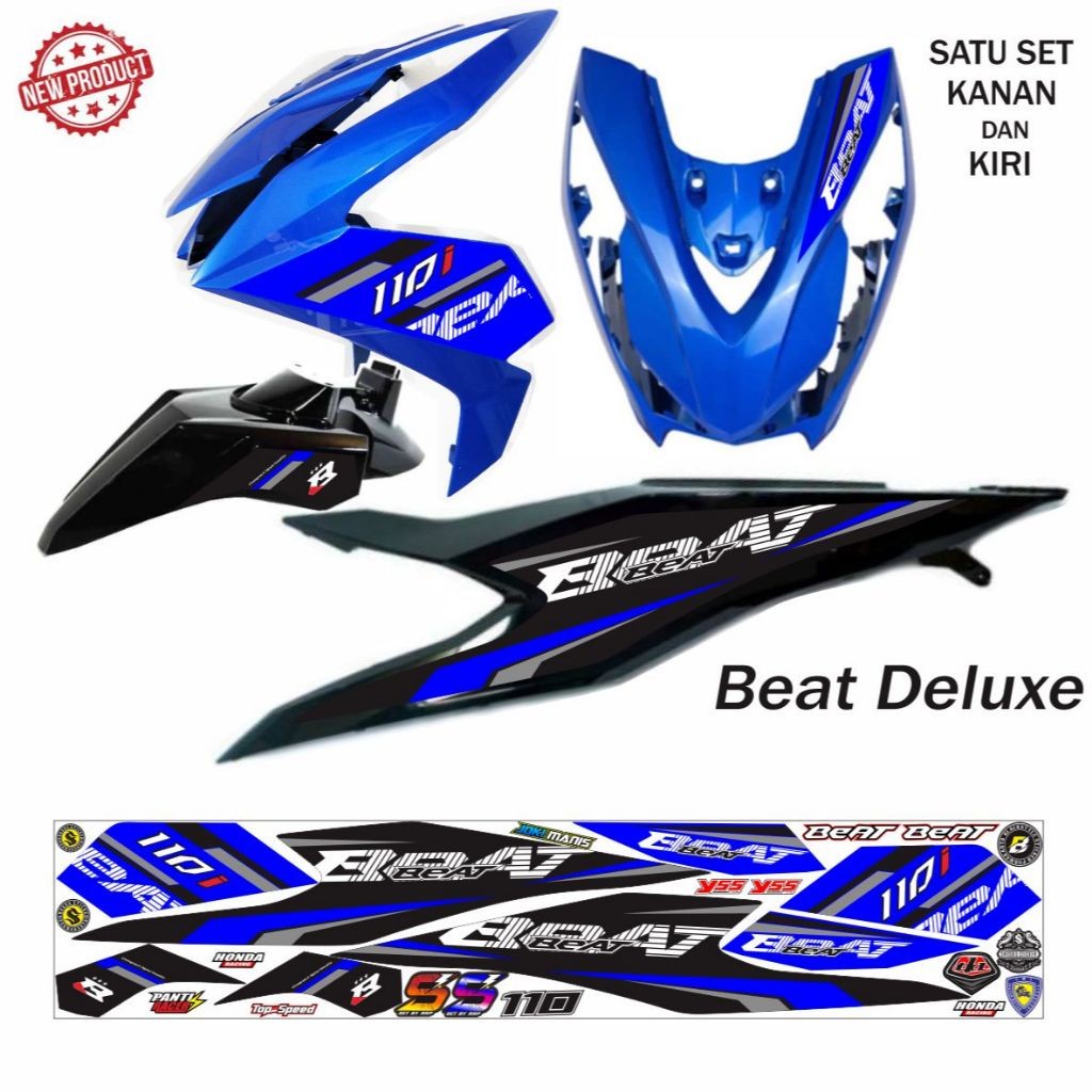 VARIASI KEREN STIKER HONDA BEAT NEW DELUXE 2021 / STIKER VARIASI BEAT ISS