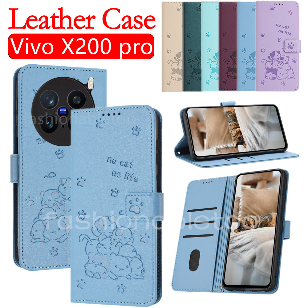 Kotak Telepon Kulit Flip Untuk Vivo X100 X200 pro mini X200pro mini X200promini X100pro X 200 VivoX2