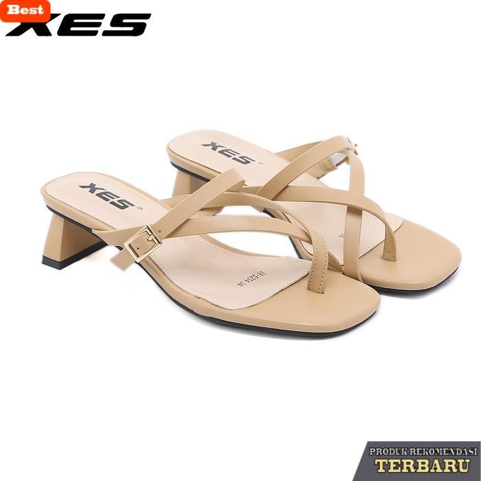 sandal wanita trend sekarang XES AR-5254 / Sepatu Sandal Wanita / Sendal Tali black pink - APRICOT, 
