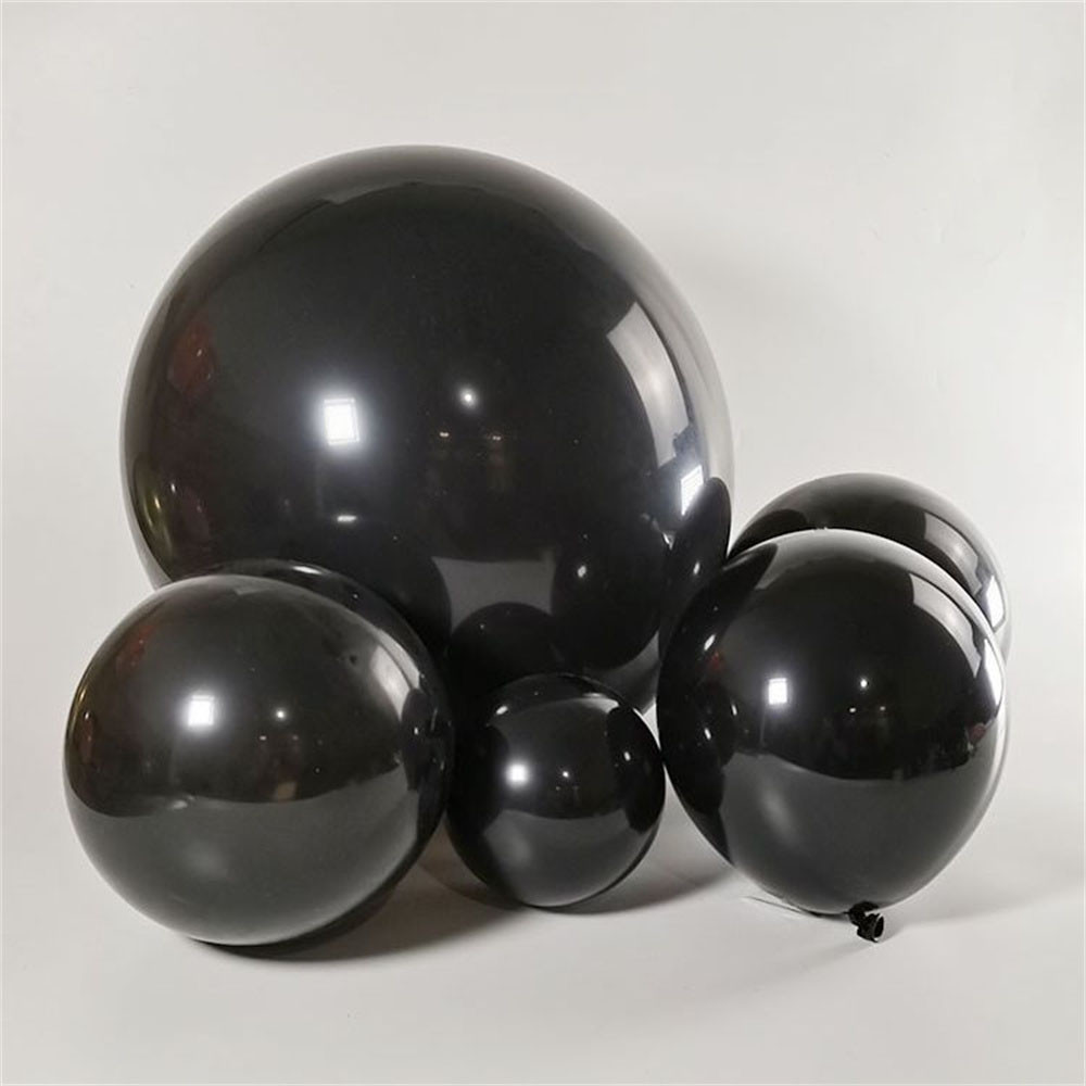 

5" 10" 12" 18" 36" Pure Black Balloon Latex Thickened Round Matte Balloons Birthday Party Wedding Halloween Christmas Decoration