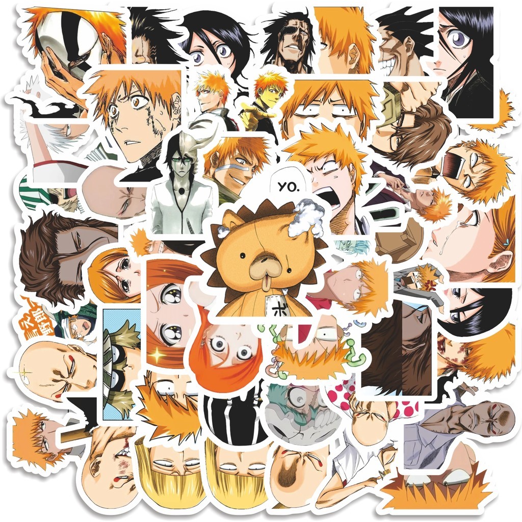

COD 50 Pcs Stiker BLEACH Japanese Anime V1 Lucu Anti Air Untuk Dekorasi Notebook Sepeda Skateboard Handphone