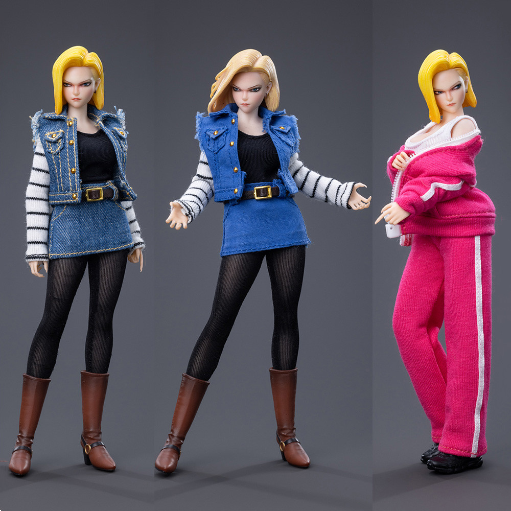 Cdtoys Cd048 1/12 Scale Female y Denim Skirt Suit Student Casual Sport Top and Pants Set for 6" Acti