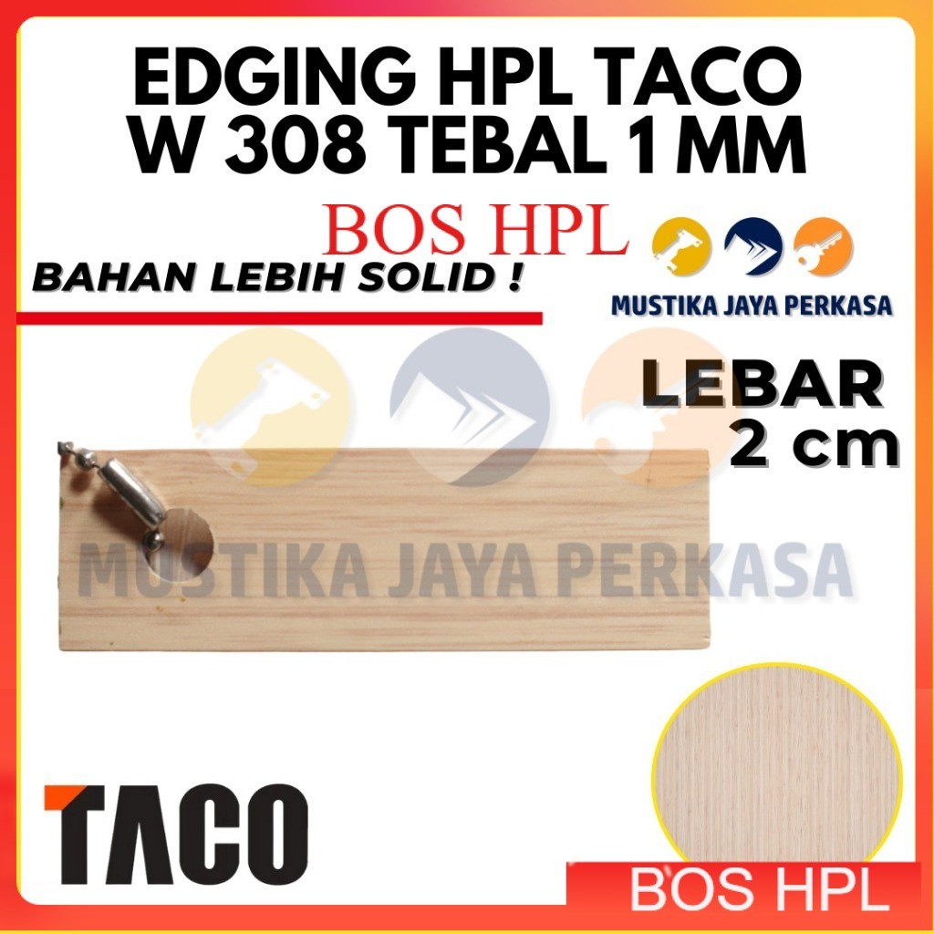 Per 5 Meter Edging Taco W 308 1 x 22 Mm Woodgrain HPL TH 308 H 2 Cm