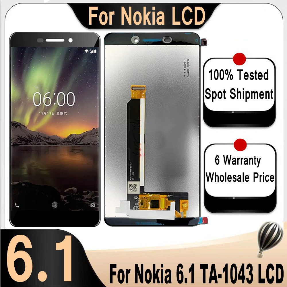 Original Display For Nokia 6 2018 6.1 LCD Display Touch Screen Digitizer Assembly TA-1043 TA-1045 TA