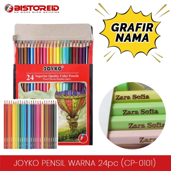 

[GRAFIR NAMA] JOYKO CP-101 PENSIL 24 WARNA SUPERIOR QUALITY