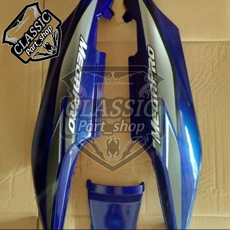 BODY MEGAPRO MP NEW PRIMUS WARNA BIRU SET STRIPING