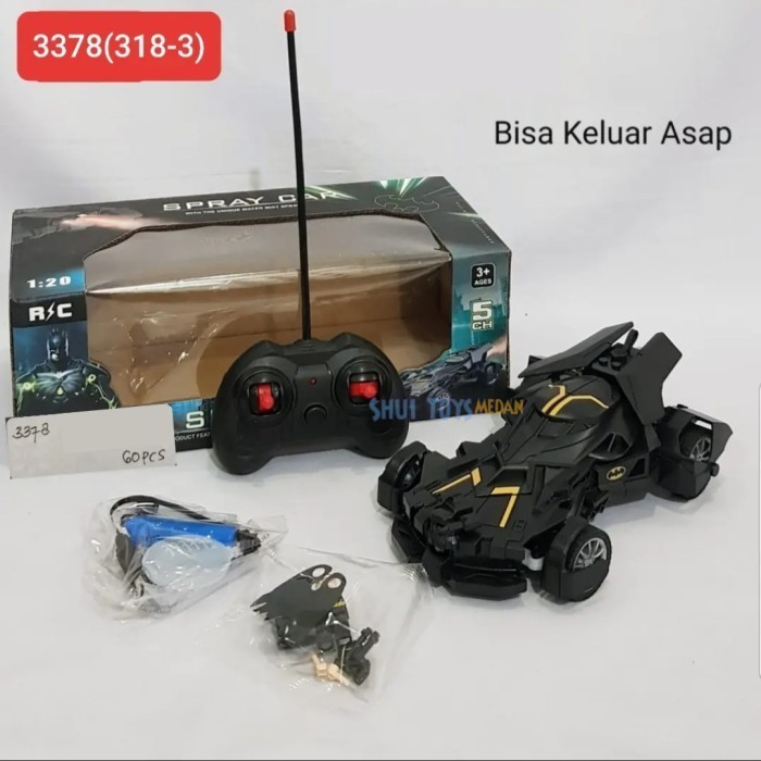 BATMAN ASAP RC Batman Spray Car Mainan Mobil Remote Control Batman