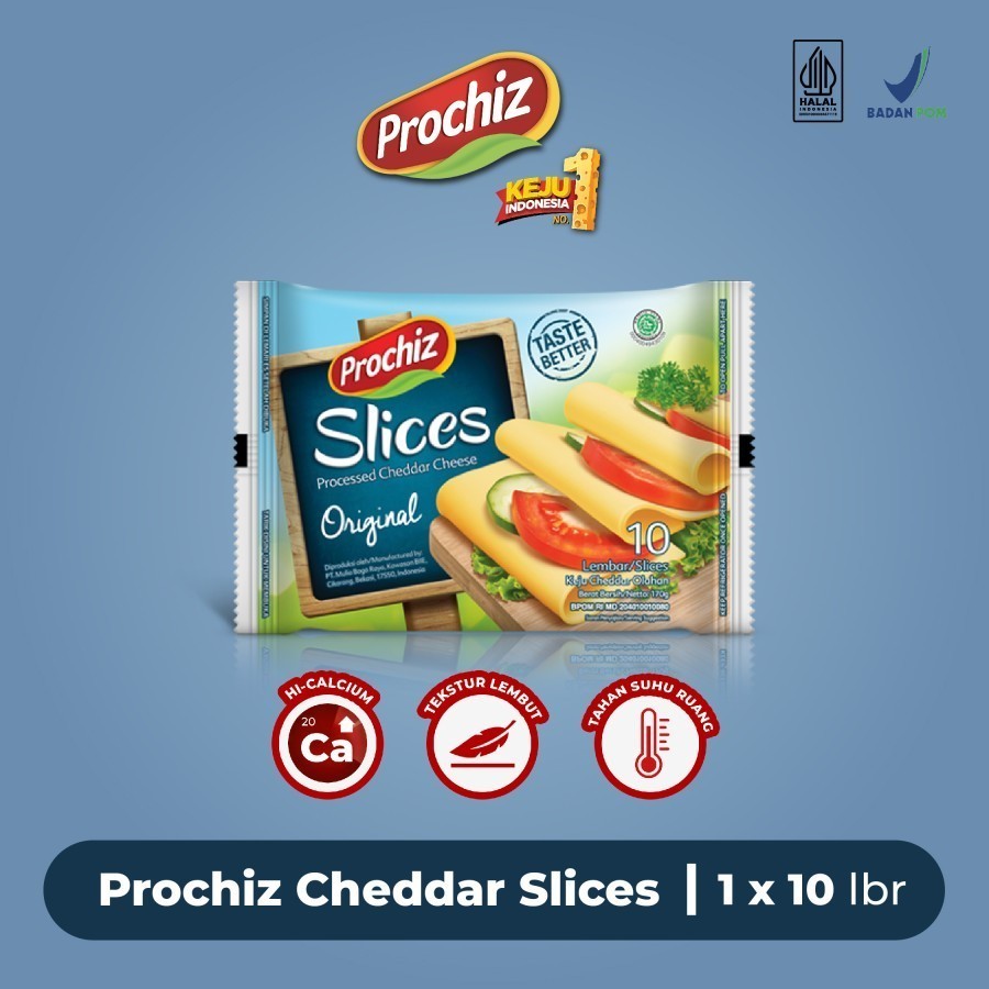 

Keju PROCHIZ Slice Cheddar 10's - Single