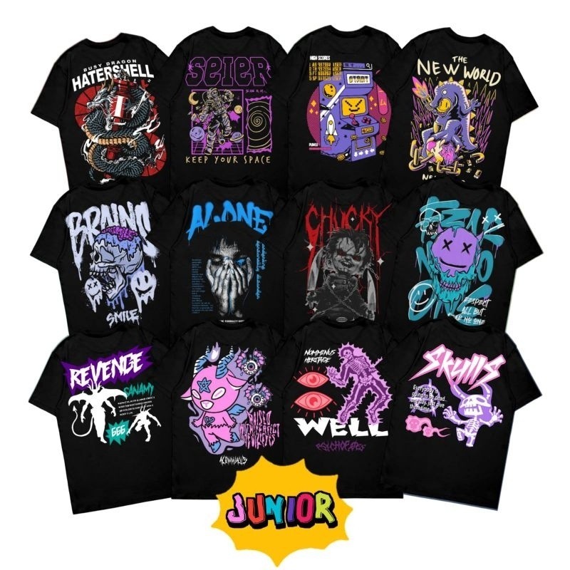 Baju Kaos Anak Laki Laki Umur 9-12 Tahun / Kaos Distro Anak / Kaos Remaja / Kaos Junior/ Kaos Anak T