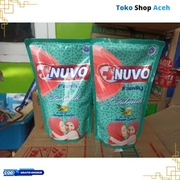 (SHOP) Nuvo Sabun Mandi Cair Sakinah Pouch 400 ml - Wings
