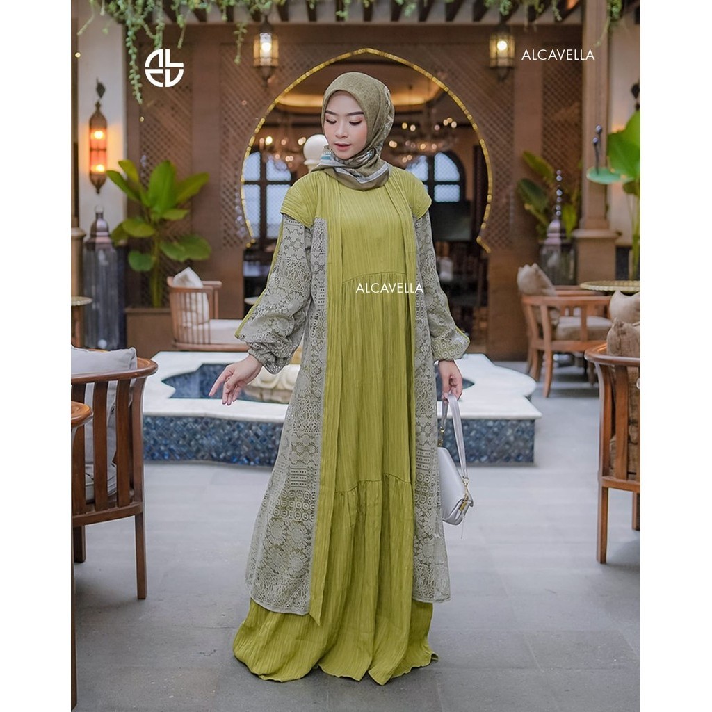 Alcavella - Zarifa Dress Terlaris | Gamis Wanita | Gamis Muslim | Gamis Terbaru | Dress Muslim | Dre