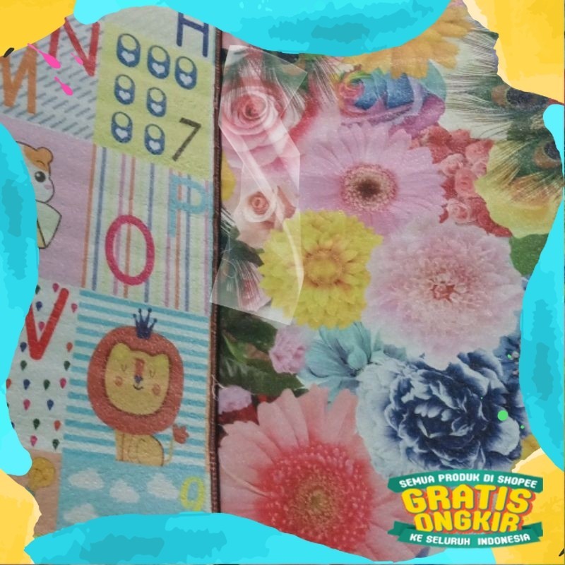 KARPET FOAM bolak balik Ukuran 180 x 200 x 0,7 cm.MOTIF anak2 - dewasa &minimalis/ blackpink