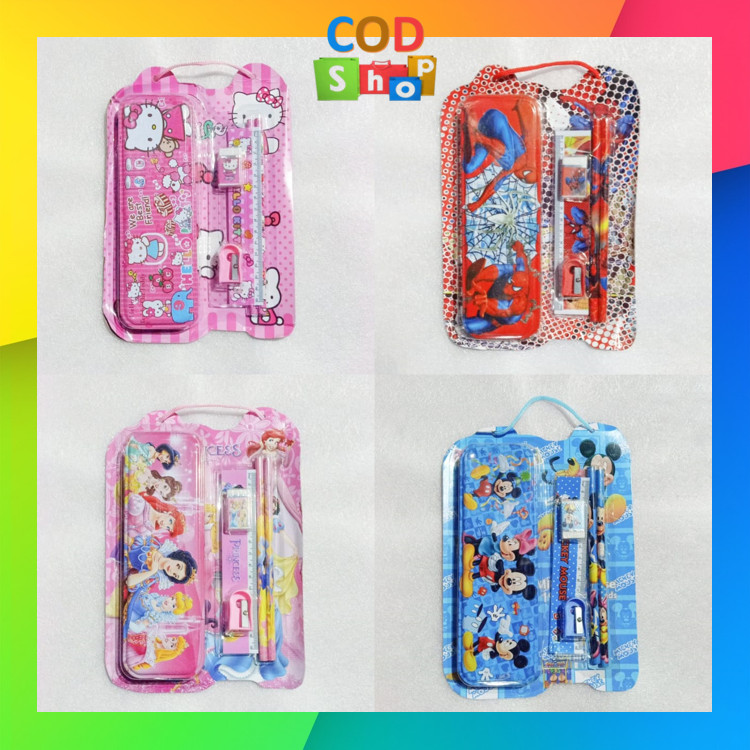 

COD - S6139 Stationery Set Souvenir Anak / Paket Alat Tulis Sekolah / Fancy Set Anak Motif Karakter Lucu / Set Alat Tulis 6 in 1