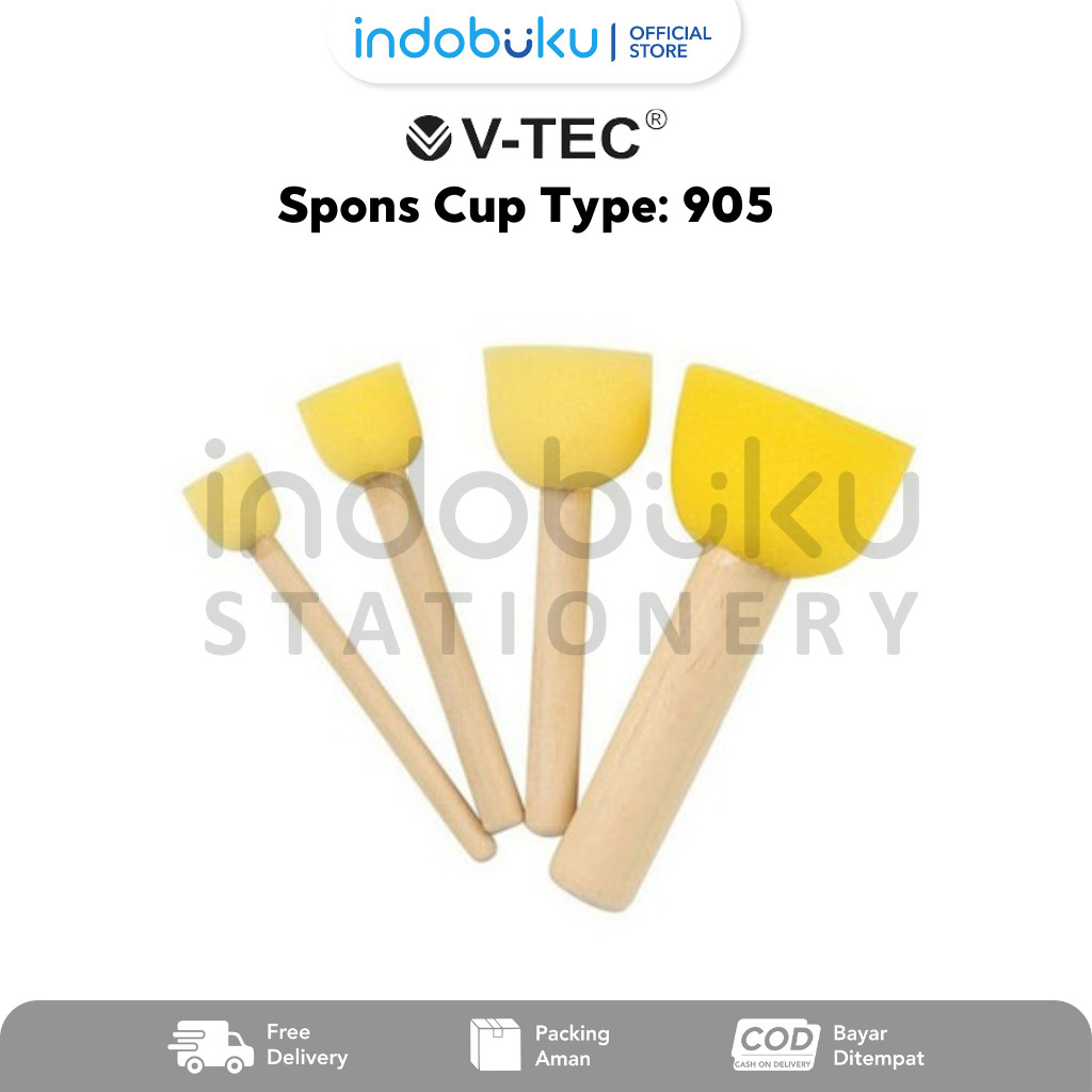 

Spons Cup (Spons Lukis) Isi 4pcs V-Tec Type: 905