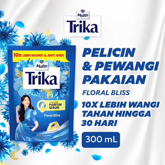 Beli 24 Molto Pelicin &amp; Pewangi Pakaian Trika Floral Bliss 300 mL GRATIS Alas Setrika