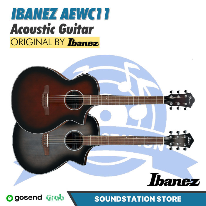 Ibanez AEWC11 Acoustic Guitar - Gitar Akustik Cutaway AEW 11 Original Asli