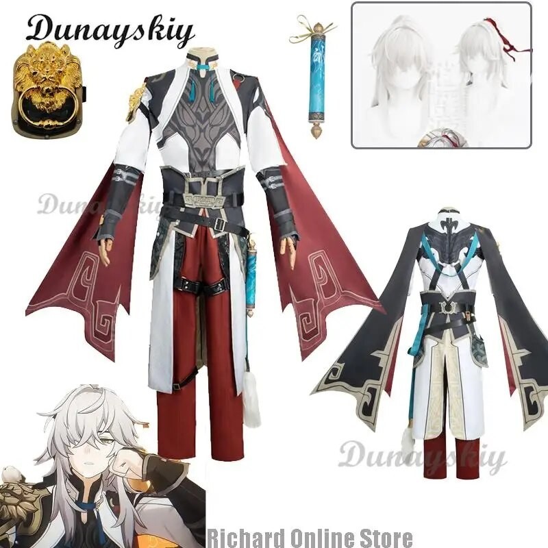 PREORDER Game Honkai Star Rail New Jing Yuan Cosplay Costume Wig JingYuan Chinese Men Cosplay Suit X