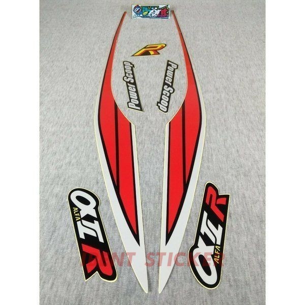 STIKER STRIPING ALFA 1992 1993 MERAH YAMAHA POLET